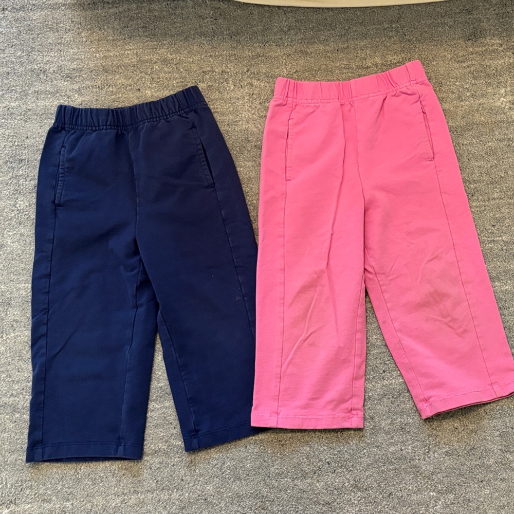 Hanna Andersson Navy and Pink Casual Kids Pants